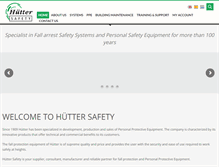Tablet Screenshot of huttersafety.com
